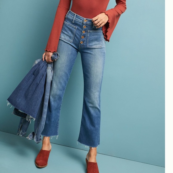 MOTHER Denim - MOTHER Hustler Ultra High-Rise Ankle Fray Jeans